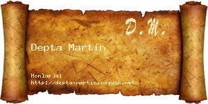 Depta Martin névjegykártya